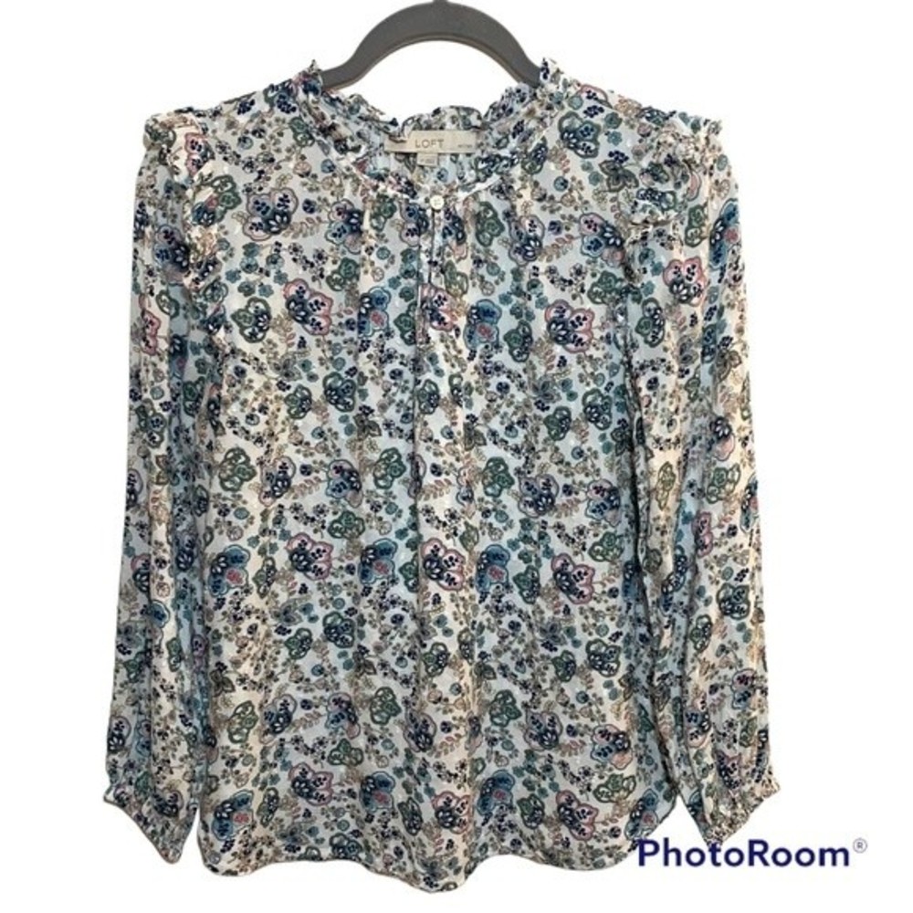 LOFT Floral Blouse Petite
